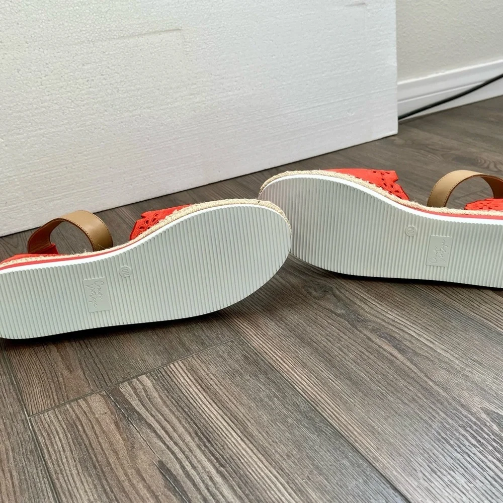 Crown Orange Espadrille Flats